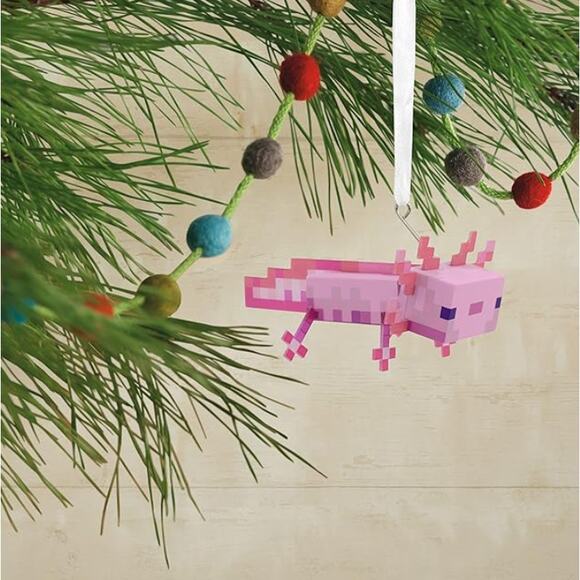 Minecraft Axolotl Christmas Ornament 2024 Hallmark Collectible NIB - Picture 2 of 6